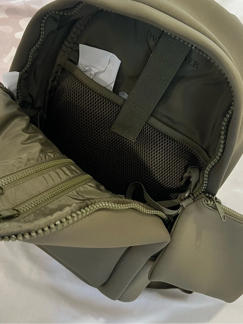 Dagne Dover Dakota Medium Backpack in Dark Moss - Picture 6 of 9